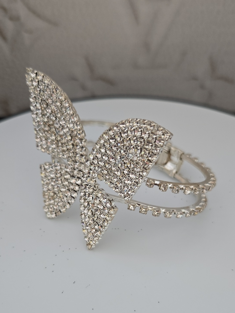 Rhinestone Butterfly Cuff Bracelet